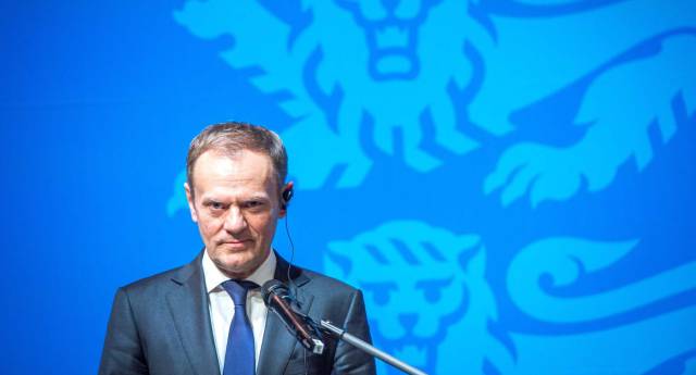 Donald Tusk, este martes en Estonia.