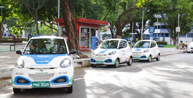Electric cars in Fortaleza, Brazil.