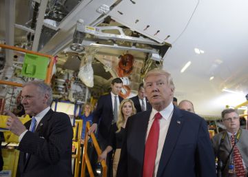 Trump, este viernes en la f&aacute;brica de Boeing en Carolina del Sur