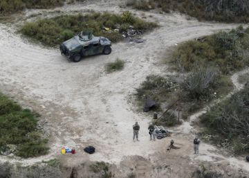 Miembros de la Guardia Nacional en patrulla en la frontera en Texas en 2015 