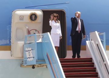 Melania rechaza dar la mano a Trump a su llegada a Israel