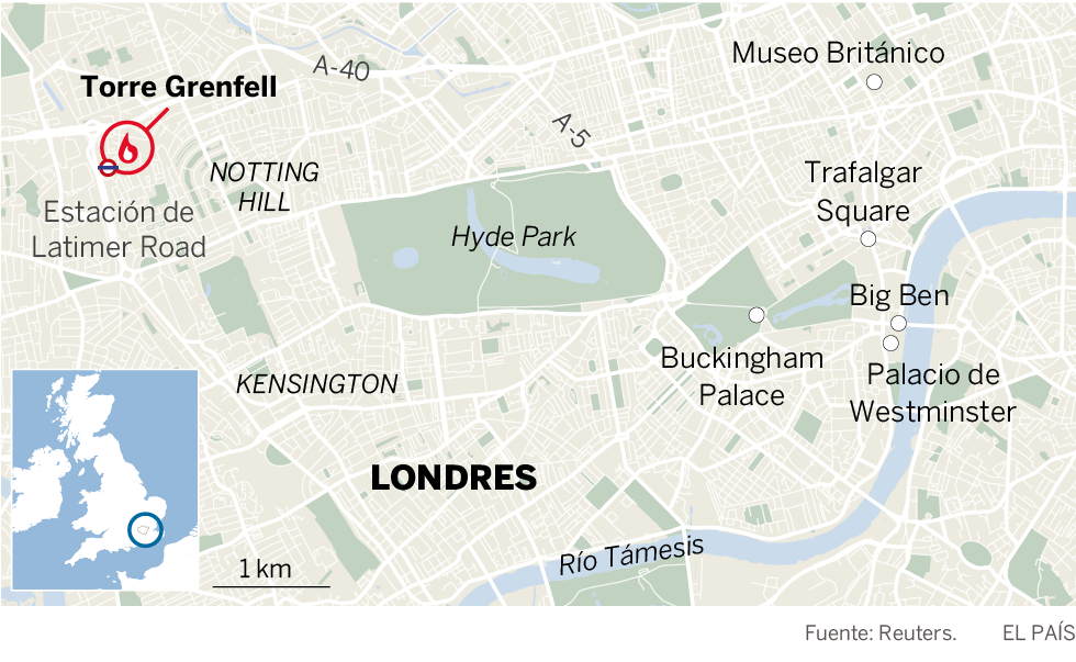 Al menos 12 muertos y 74 heridos en un incendio de un edificio de 24 plantas en Londres