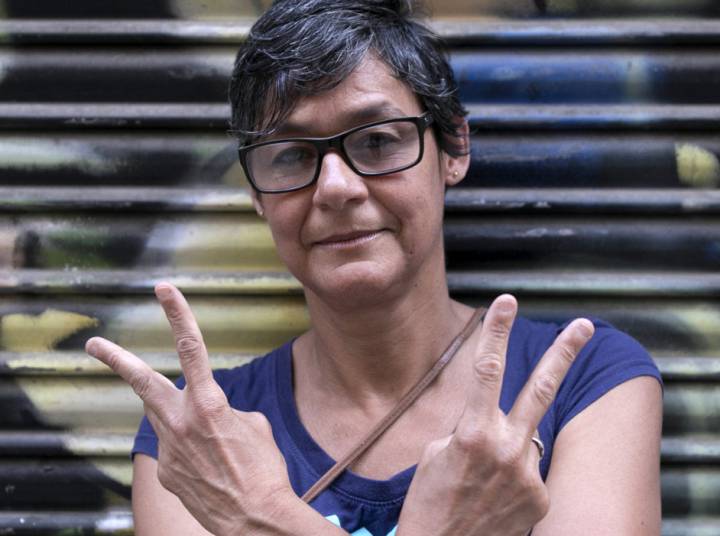 En esta imagen, la periodista venezolana Mariveni Rodríguez.