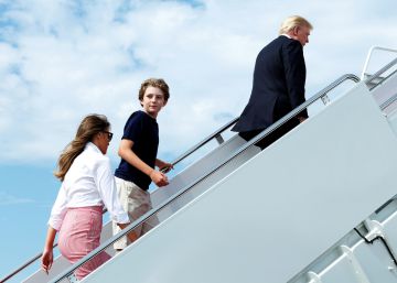 Trump utiliza a su hijo pequeño en el forcejeo sobre la trama rusa