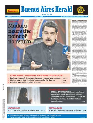 Última portada del diario Buenos Aires Herald.