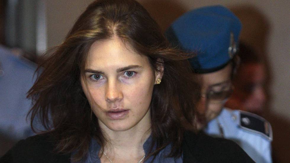 Amanda Knox, en una sesión judicial en 2011 en Italia