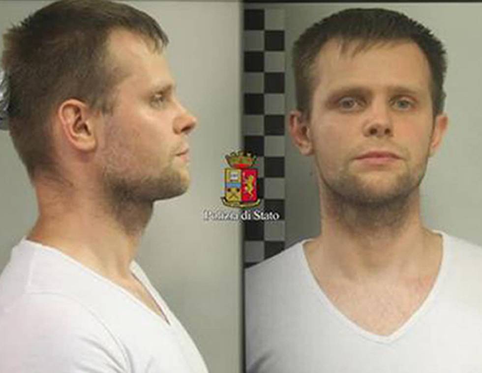 Lukasz Pawel Herba, arrestado por la policía italiana por el secuestro de una modelo británica en Italia.