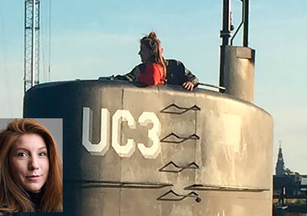 Imagen supuestamente de Kim Wall de Wall y Madsen. En la foto pequeña, la reportera