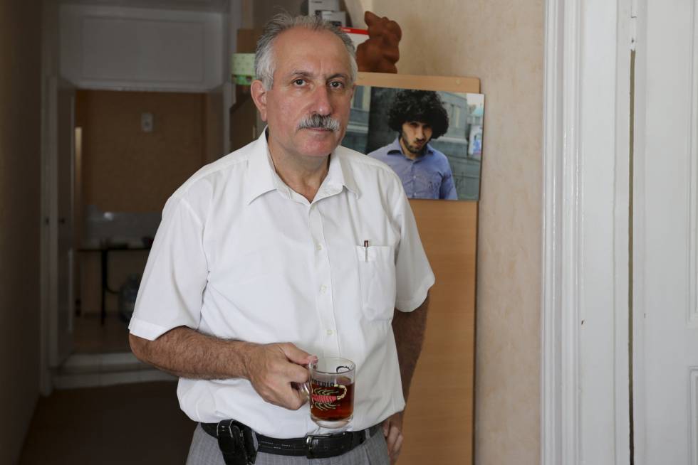 El periodista Mehman Aliyev, en julio de este año en  la agencia Turán
