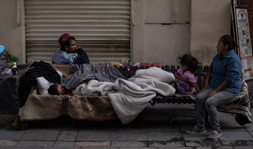 Una familia pobre, en la Ciudad de México.