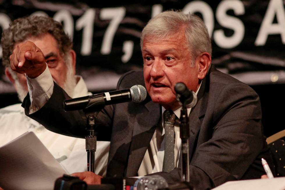 Andrés Manuel López Obrador, ayer en Los íngeles.