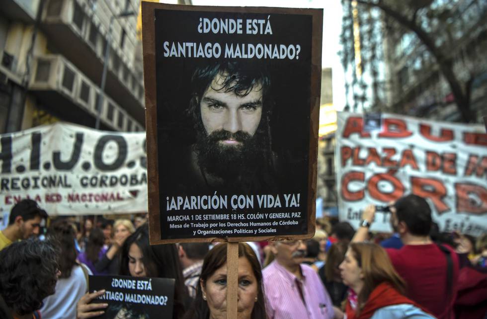 Protesto no centro de Buenos Aires.