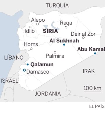 EE UU bloquea un convoy de milicianos del ISIS y sus familias en el desierto de Siria