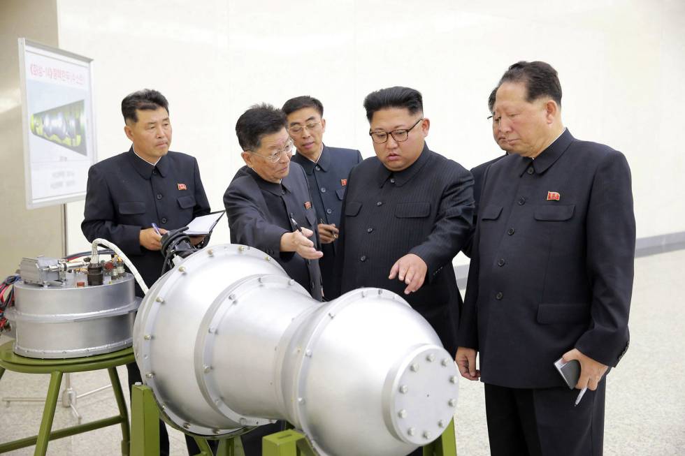 El líder de Corea del Norte, Kim Jong Un, en una foto distribuida el 3 de septiembre.