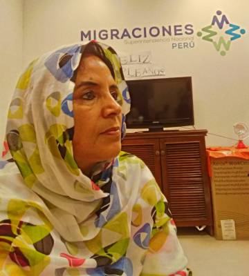 La embajadora saharaui Jadiyetu El Mohtar.