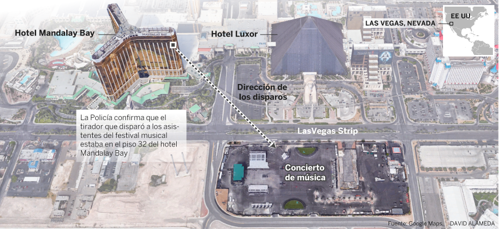 Casi 60 muertos y más de 500 heridos en un tiroteo en Las Vegas