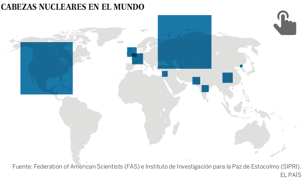 Un arsenal de 14.935 armas nucleares