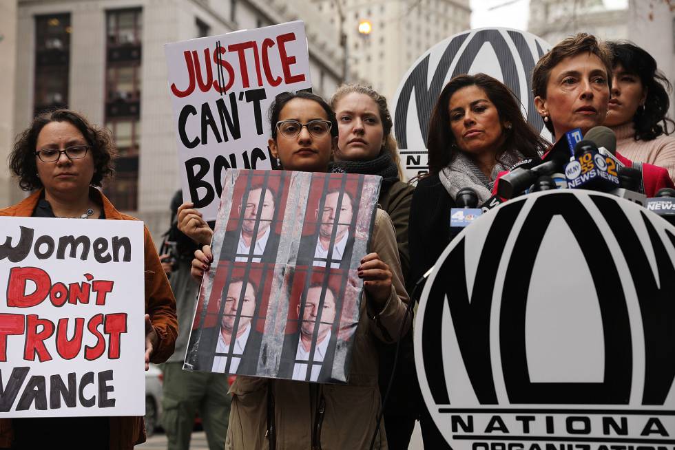 Una protesta en Nueva York contra el acoso sexual a raíz del caso Weinstein.