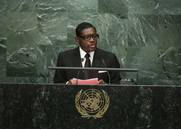 Teodoro Nguema Obiang Mangue en septiembre de 2015 durante una sesión de la Asamblea General de la ONU.