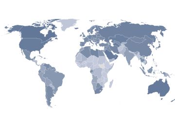 La emisión de CO<sub>2</sub> por países