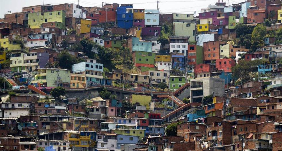 Comuna 13, una de las zonas más pobres de Medellín, Colombia.