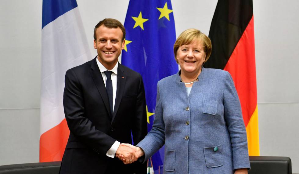 Macron y Merkel en la Cumbre del Clima (COP23) en Bonn, este martes 15 de noviembre de 2017