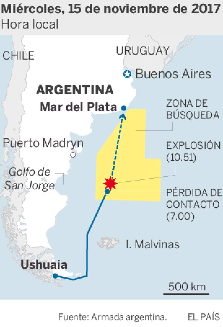 La Armada argentina confirma que hubo una explosión en la zona donde desapareció el submarino 1511447935_134725_1511456513_sumario_normal_recorte1