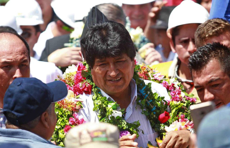 Evo Morales, en un acto en Puerto Quijarro, Santa Cruz.