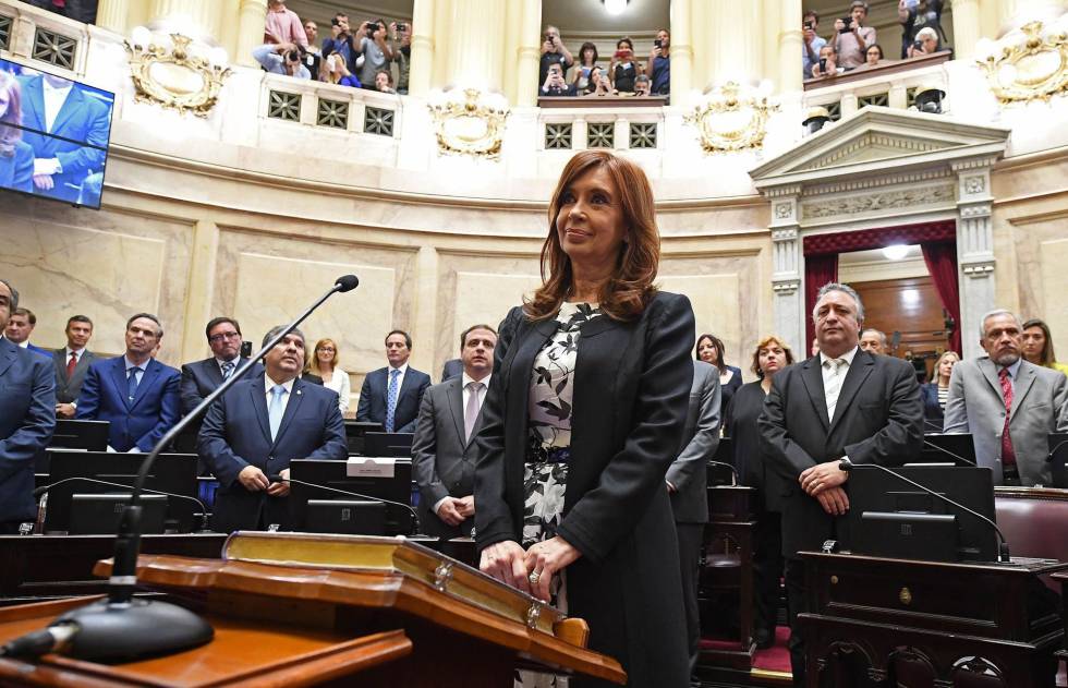 Cristina Fernández de Kirchner, el pasado 29 de noviembre, cuando juró como senadora.