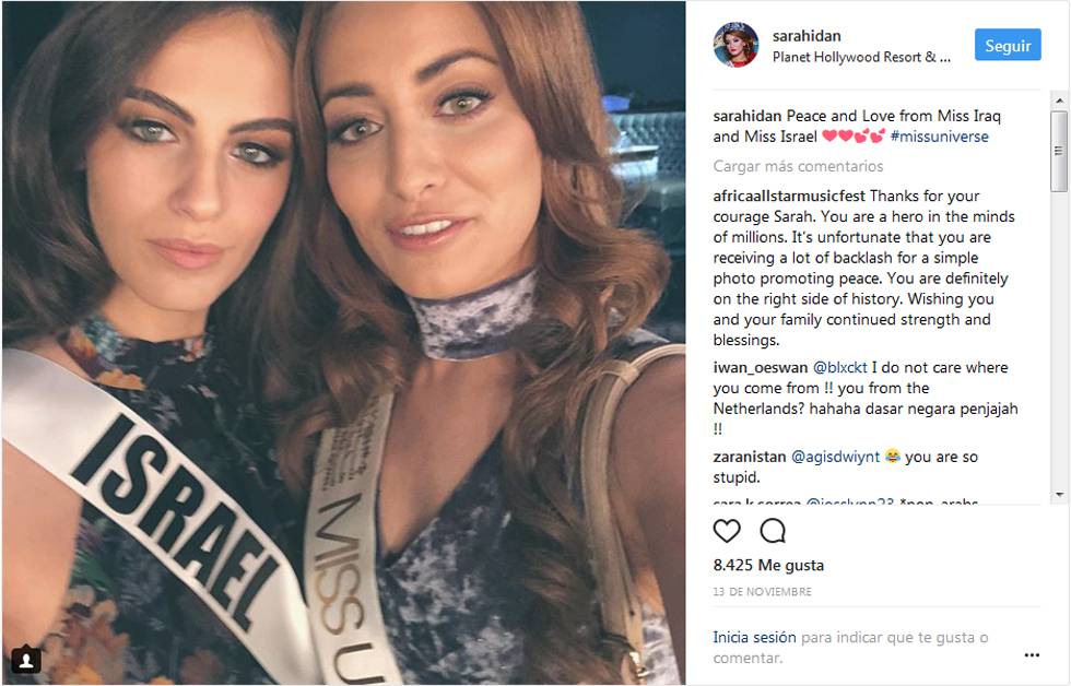 Miss Irak Recibe Amenazas De Muerte Por Un Selfie Con Miss Israel