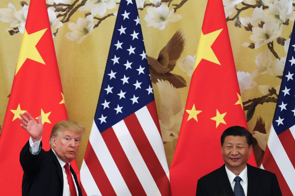 Donald Trump y su homólogo chino, Xi Jingping el noviembre en Pekín.