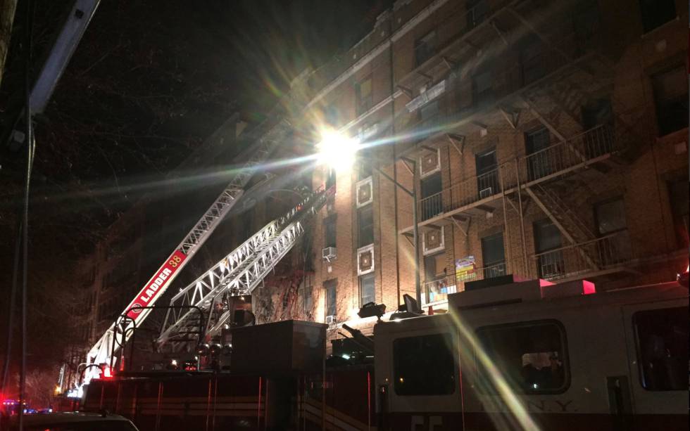 Una escena del edificio del incendio