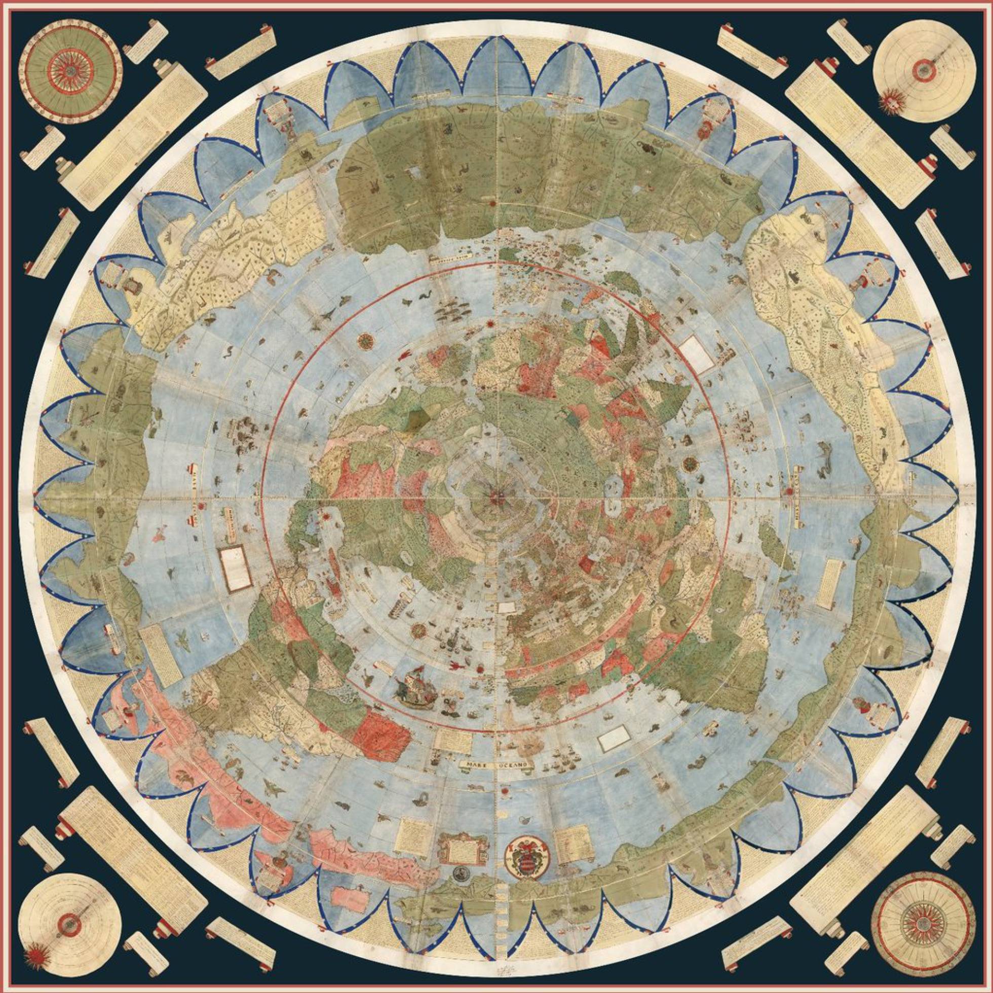 Mapamundi del cartógrafo Urbano Monte que pintó en 1587 en 60 láminas. 1514843864_886090_1514843965_noticia_normal_recorte1
