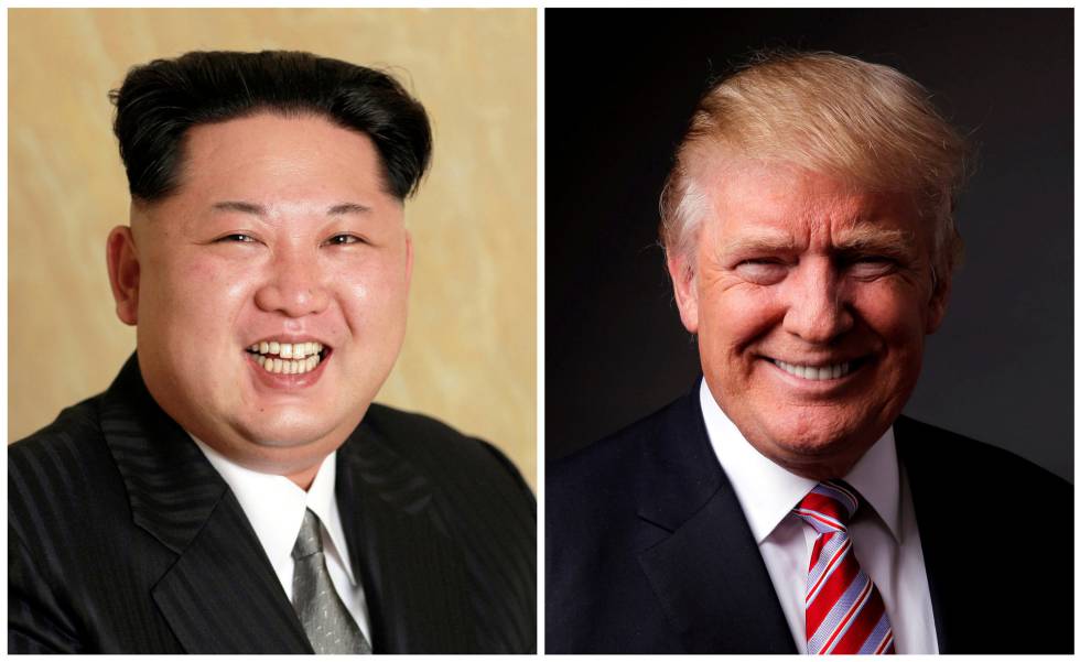 Kim Jong-un y Donald Trump.