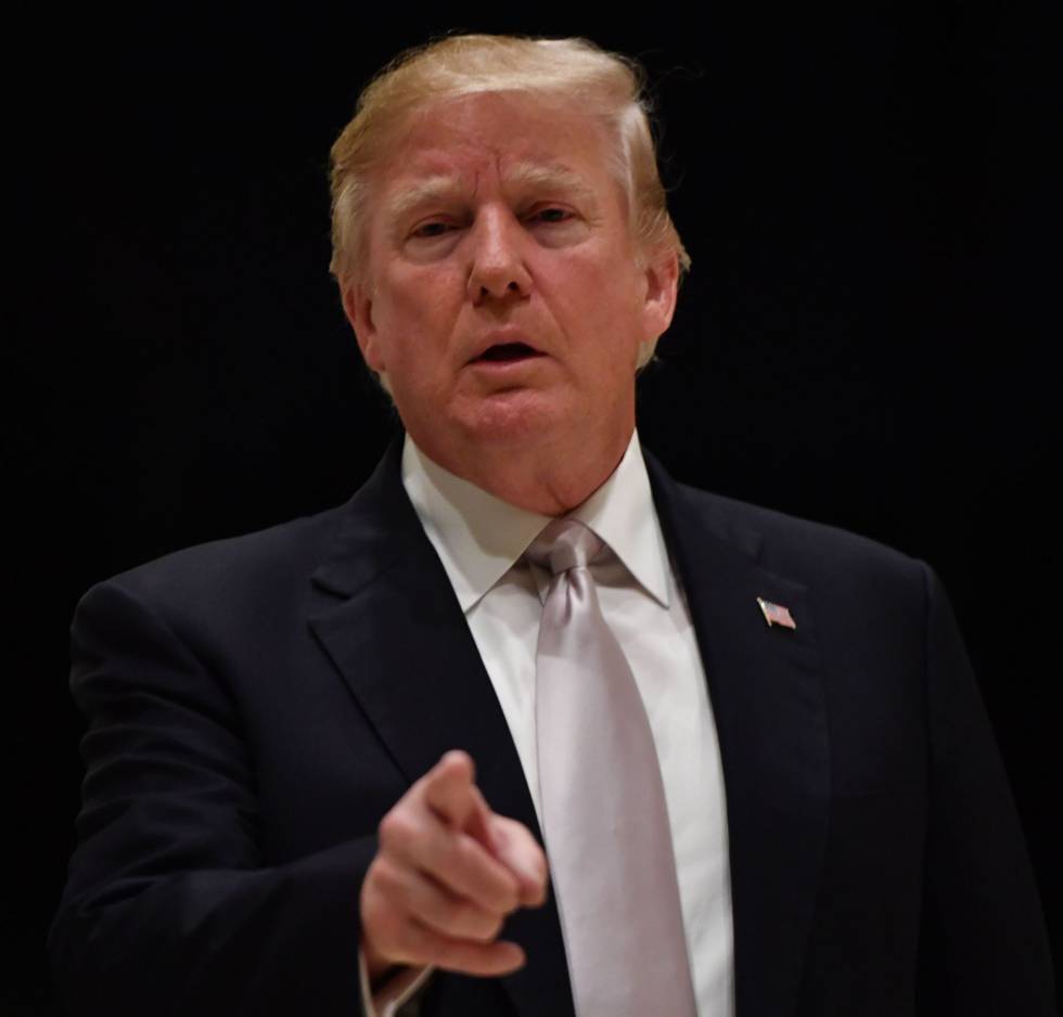 Donald Trump en el Trump International Golf Club, en Palm Beacho (Florida).
