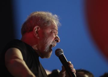 Lula da Silva en una manifestación en Sao Paulo.