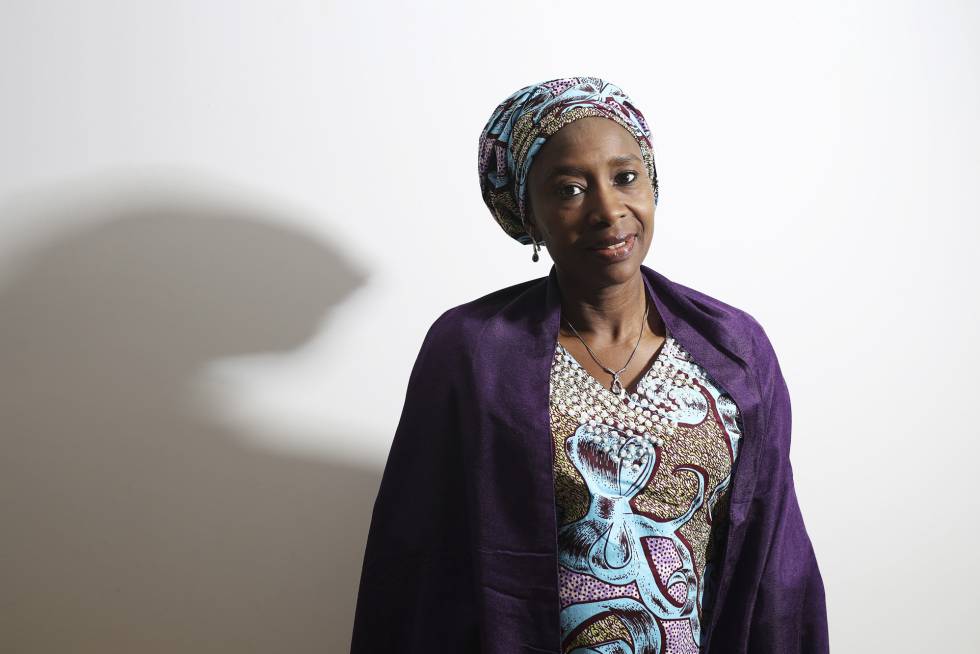 Fatima Shehu Imam, abogada nigeriana de la zona golpeada por Boko Haram, este miércoles en Madrid