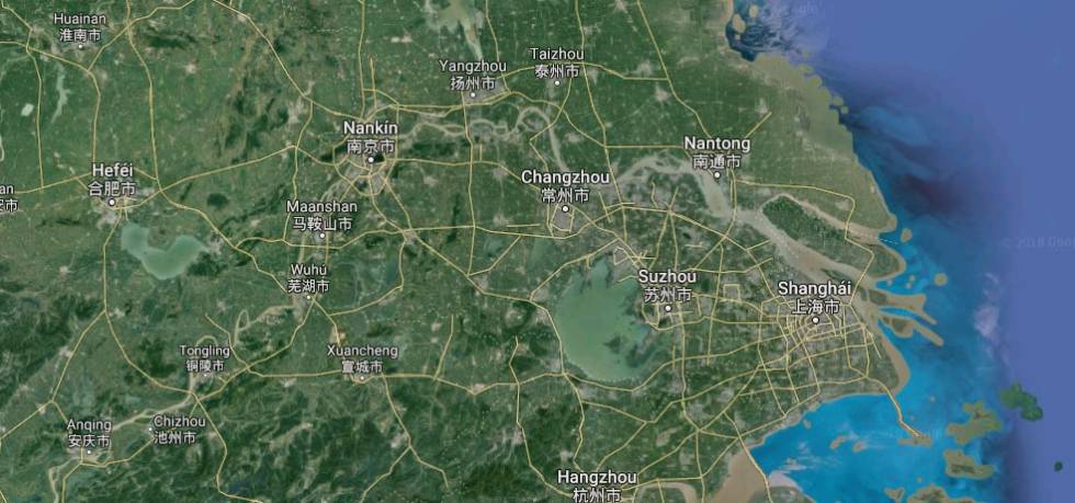 Un mapa de Shanghai.