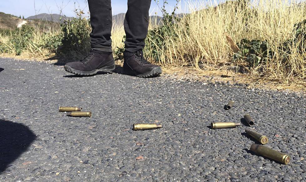Los restos de una persecución hace unos meses en Chilapa.