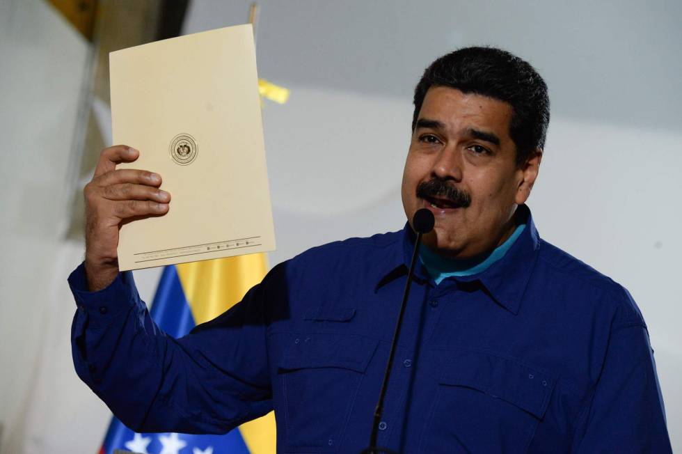 El presidente de Venezuela, Nicolás Maduro, este miércoles en Caracas.