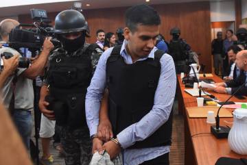 Ramón Machuca, integrante de Los Monos, el martes en el juicio contra la banda narcocriminal.