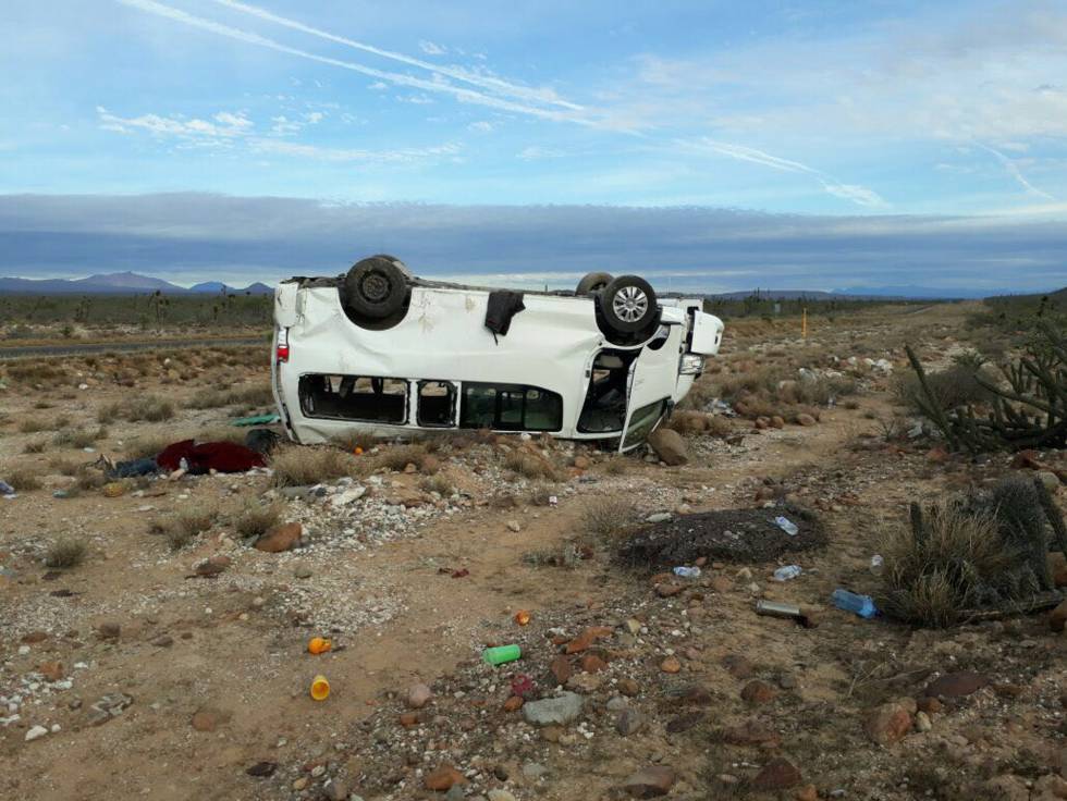 La camioneta accidentada en Baja California.