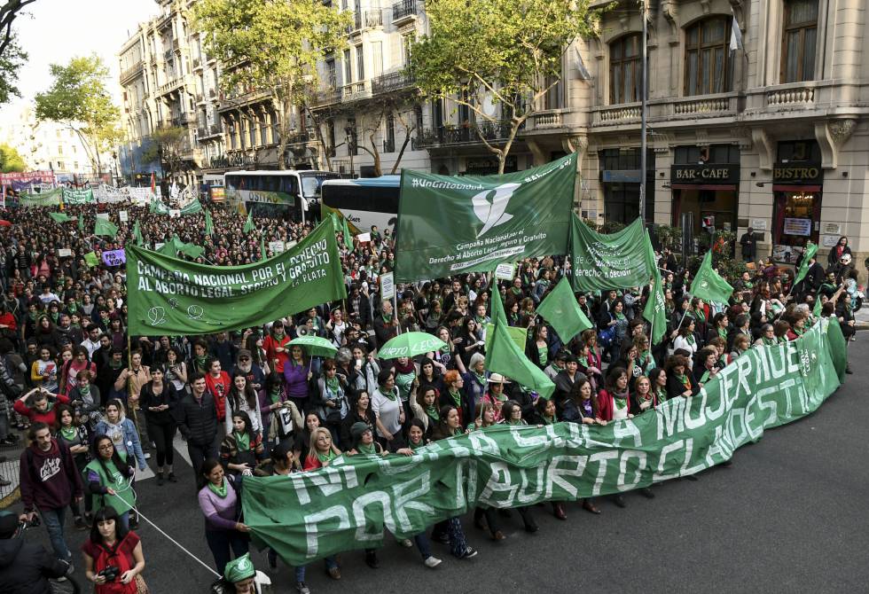 Marcha hasta Plaza de Mayo en demanda del debate de una ley del aborto, en septiembre pasado.