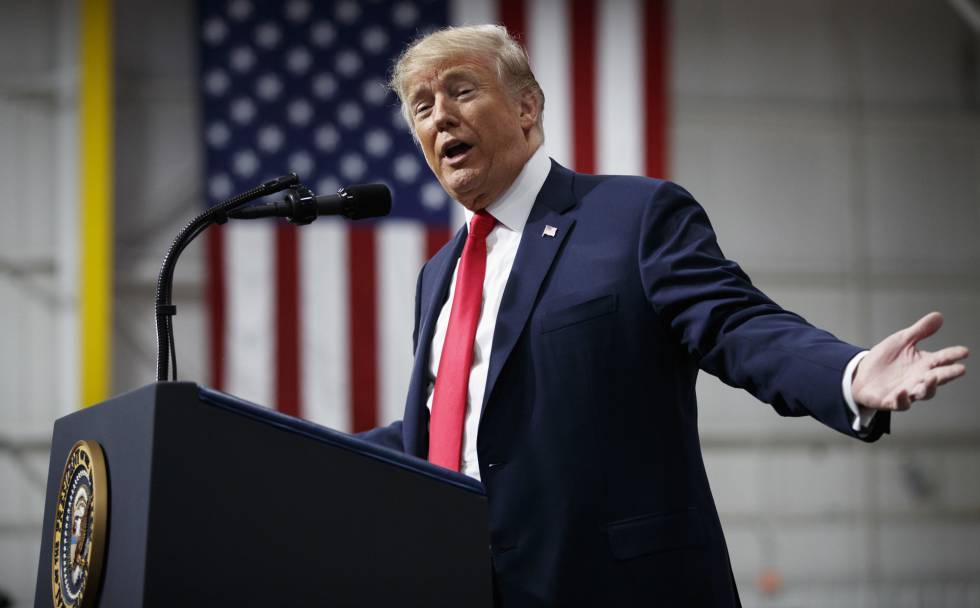 Donald Trump, en el mitin de Pensilvania.
