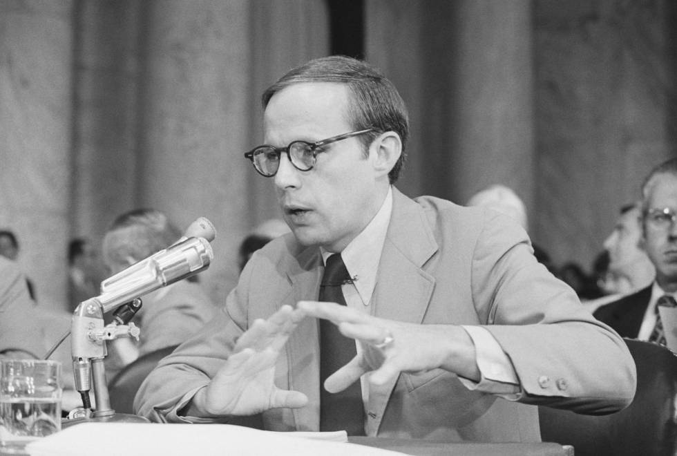 John Dean, durante su declaración ante el Senado en junio de 1973.