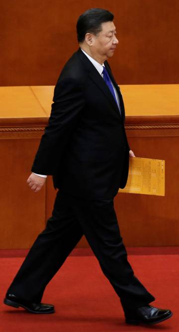 El presidente Xi, durante la sesiÃ³n plenaria del Congreso Nacional Popular, en PekÃ­n el pasado 19 de marzo.