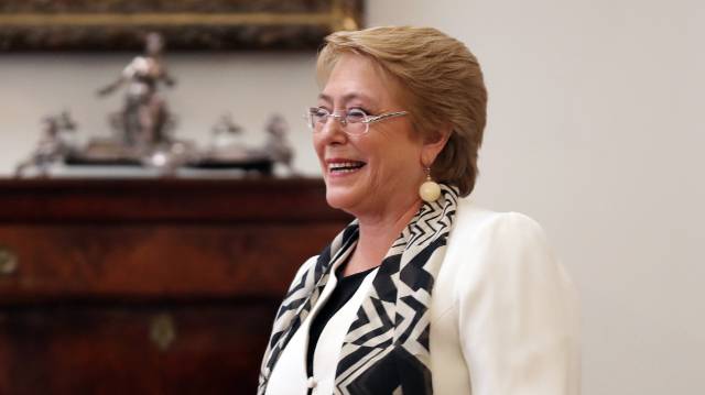 Bachelet, este mes en el Palacio de La Moneda.