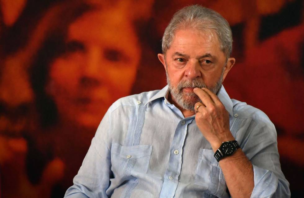 El expresidente brasileÃ±o Luiz InÃ¡cio Lula da Silva el dÃ­a que anunciÃ³ su candidatura a las elecciones de octubre en enero de 2018