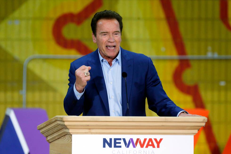 Schwarzenegger, en el foro New Way California el pasado 21 de marzo en Los Ángeles.