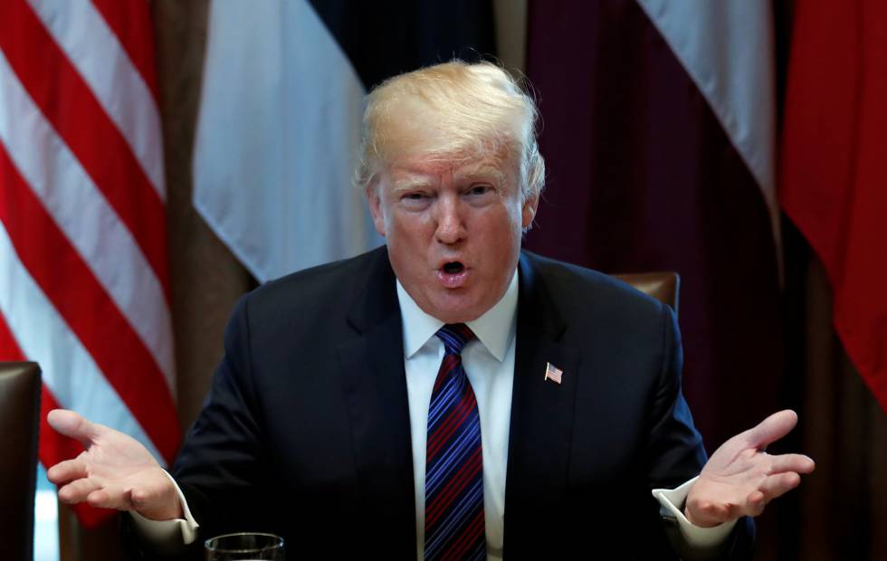 Trump, este martes, en un encuentro con lÃderes baltÃcos en la Casa Blanca